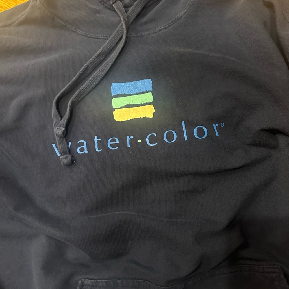 Water Color Blue Hoodie Sz XL